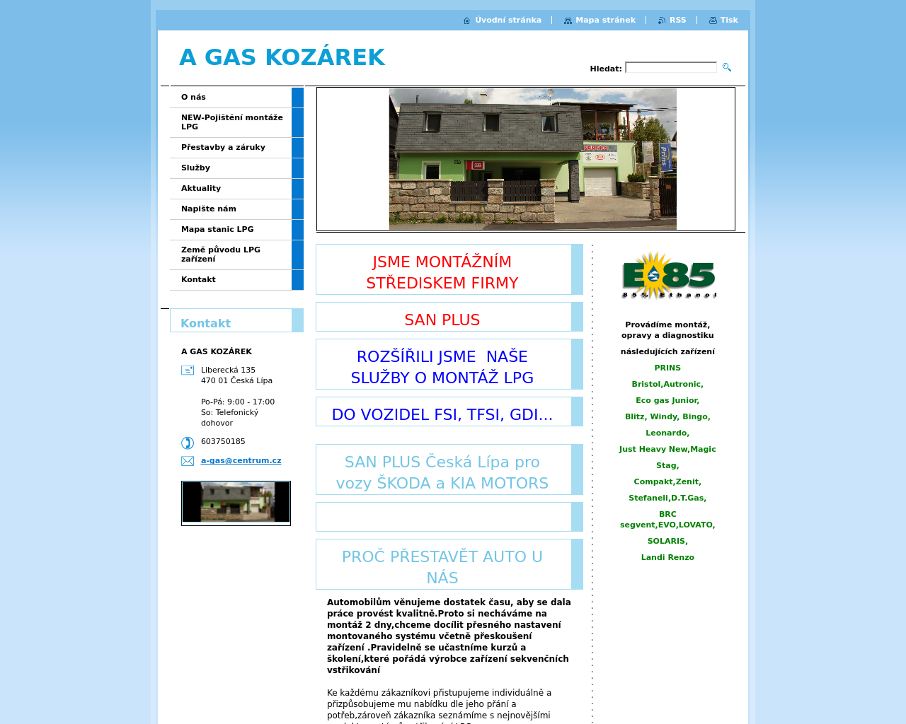 Site Image a-gas.cz v 1280x1024