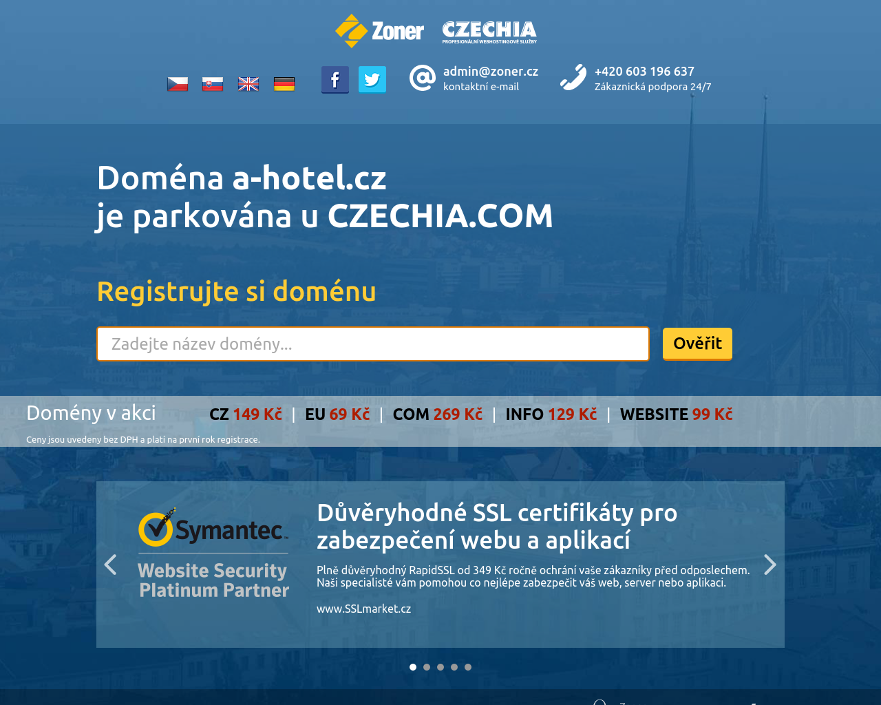 Site Image a-hotel.cz v 1280x1024