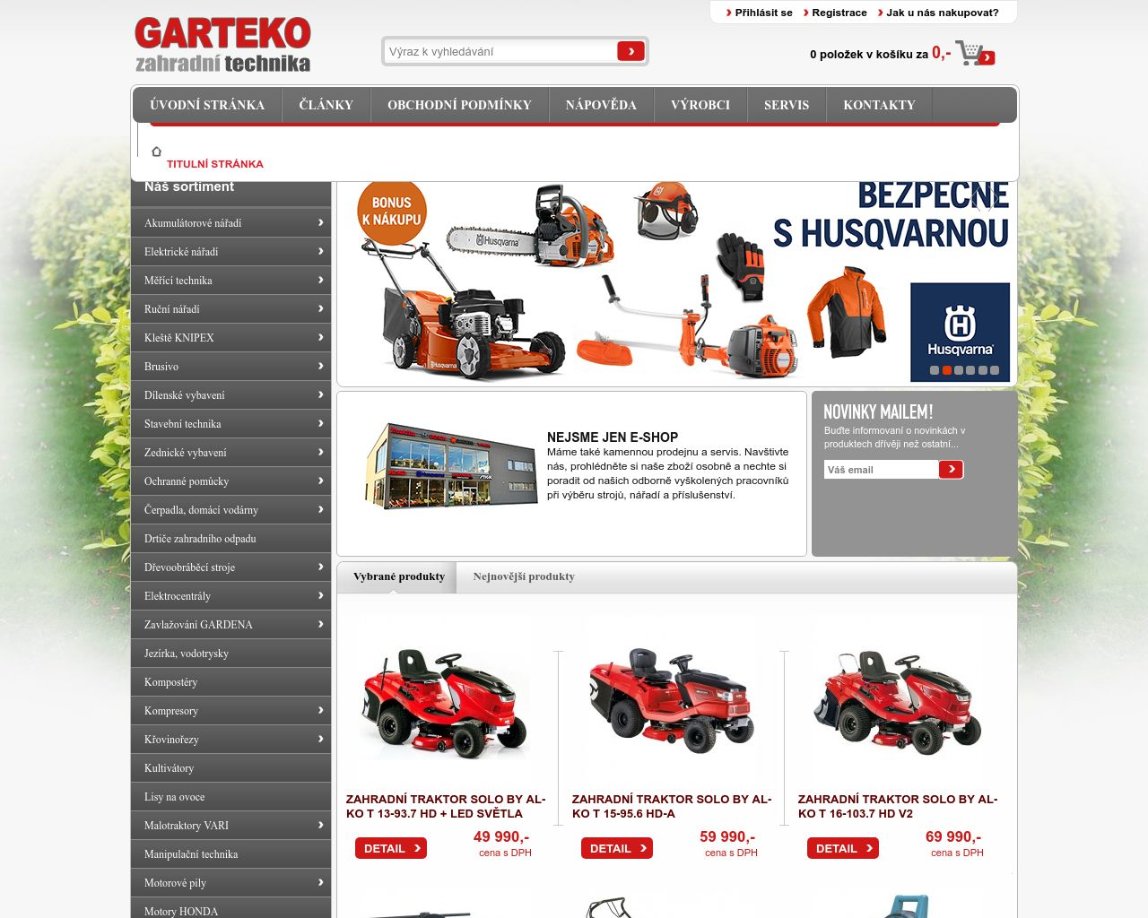 Site Image garteco.cz v 1280x1024