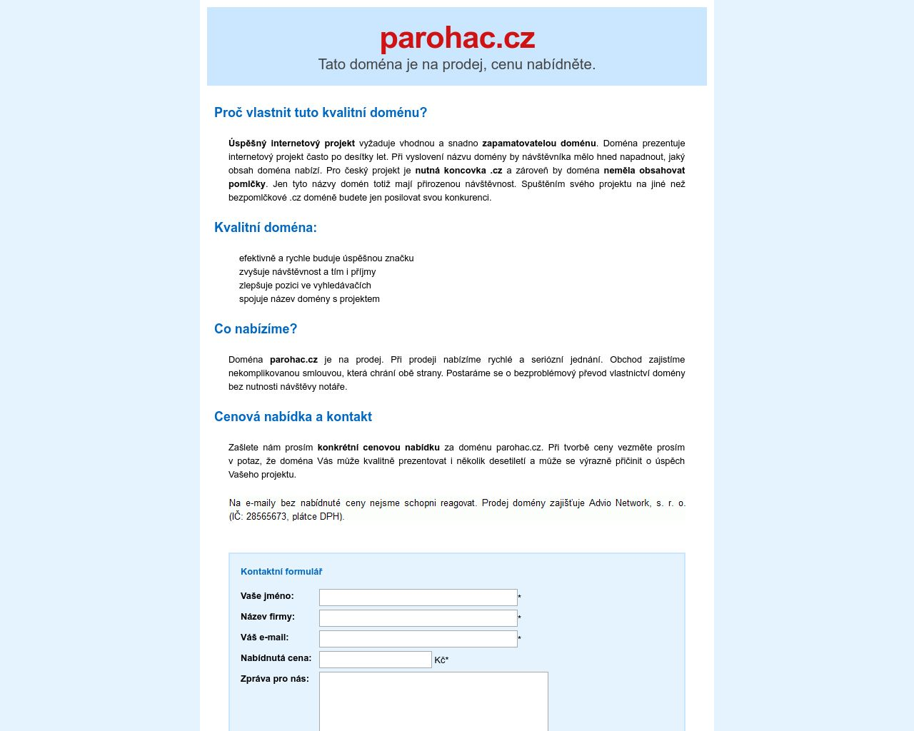 Site Image parohac.cz v 1280x1024